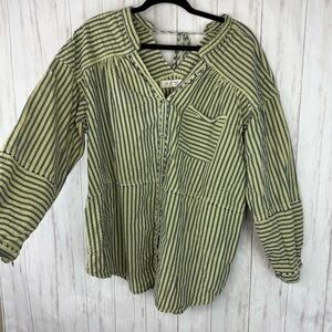 Free People We the Free oversized striped button down